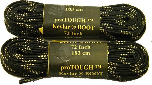 GREATLACES Heavy Duty proTOUGH(TM) Kevlar(R) Reinforced Boot 8mm Wide Flat Shoelaces (2 Pair in Saudi Arabia