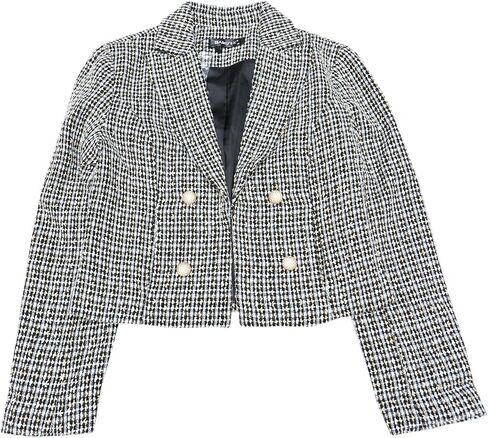 Allegra K Tweed Cardigan for Women's Notch Lapel Buttons Office Long Sleeve Casual Blazer Jackets in Saudi Arabia