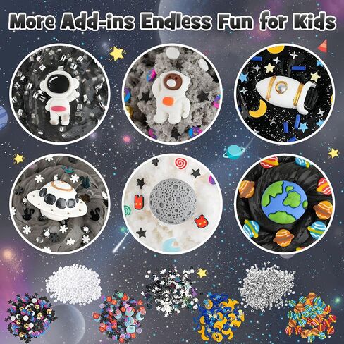 6 Packs Galaxy Slime Kit - Cloud Slime, Butter Slime & Clear Slime, Space Slime for Kids with Slime Add-ins, 360ml Slime Kit for Boys & Girls Birthday Halloween Christmas Easter Party Favors (Galaxy) in Saudi Arabia