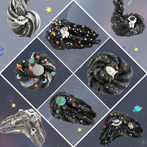 6 Packs Galaxy Slime Kit - Cloud Slime, Butter Slime & Clear Slime, Space Slime for Kids with Slime Add-ins, 360ml Slime Kit for Boys & Girls Birthday Halloween Christmas Easter Party Favors (Galaxy) in Saudi Arabia