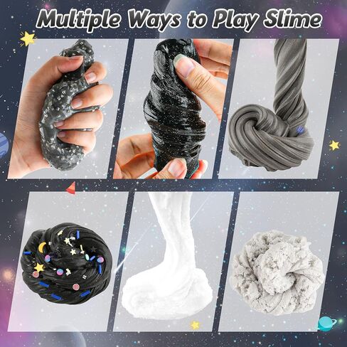 6 Packs Galaxy Slime Kit - Cloud Slime, Butter Slime & Clear Slime, Space Slime for Kids with Slime Add-ins, 360ml Slime Kit for Boys & Girls Birthday Halloween Christmas Easter Party Favors (Galaxy) in Saudi Arabia