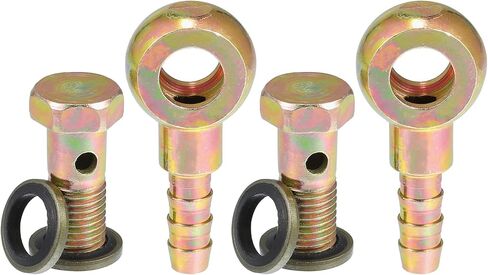 Car Oil Cooler Screw Ball Head Adapter Turbo Brake Line Bolt Adapter M12x1.25 8mm OD Bolt Brake Fitting Kit for Fuel Oil System (Set of 2) in Saudi Arabia