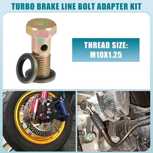 Car Oil Cooler Screw Ball Head Adapter Turbo Brake Line Bolt Adapter M12x1.25 8mm OD Bolt Brake Fitting Kit for Fuel Oil System (Set of 2) in Saudi Arabia
