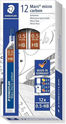 Staedtler Mars Micro Lead 0.5 HB 250 عبوة من 12 أنبوبًا. in Saudi Arabia