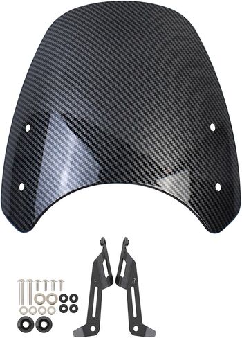 Motorcycle Accessories Windshield Windscreen Front Fairing Wind Deflectors fit for Triu-mph Bonneville Scrambler 1200 XE/XC/BE 2019-2022 (Black Smoke) in Saudi Arabia