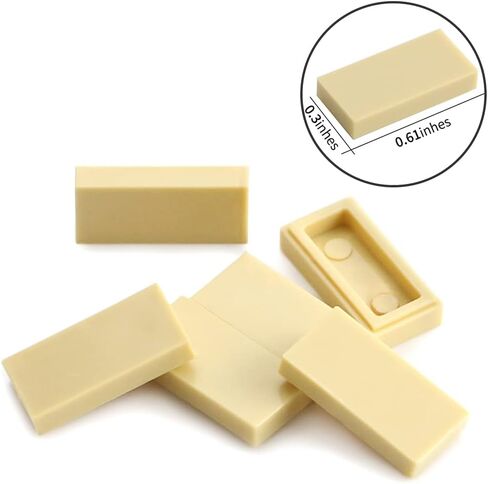 Transparent Light Blue 1×2 Tile ×700 Parts and Pieces Flat MOC Bricks, Bulk Building Blocks for Smooth Surface Wall Floor, Toy Accessories Compatible with Major Brands in Kuwait