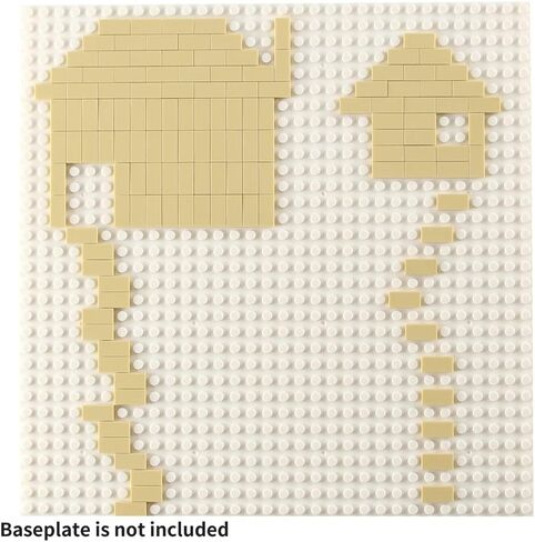 Transparent Light Blue 1×2 Tile ×700 Parts and Pieces Flat MOC Bricks, Bulk Building Blocks for Smooth Surface Wall Floor, Toy Accessories Compatible with Major Brands in Kuwait