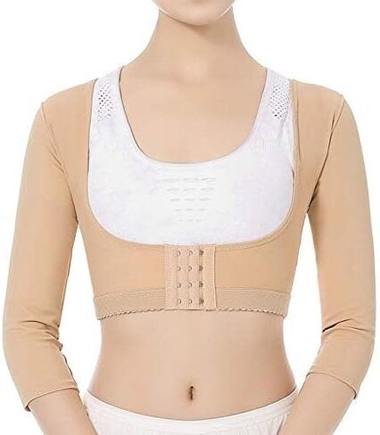 Women Posture Shaper, Upper Arm Shaper Shapewear Compression Sleeves Posture Corrector Adjustable Back Brace for Posture Slimmer Top Posture Corrector Vest Shapewear (M) in Saudi Arabia