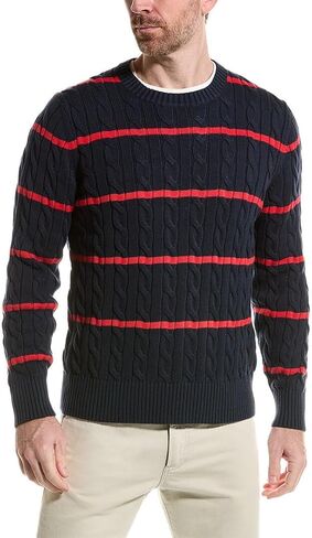 سترة Brooks Brothers الرجالية ذات الرقبة الدائرية المصنوعة من القطن بقياس Cableknit، in Saudi Arabia