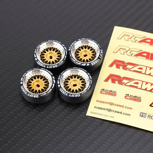 RCAWD for 1/28 Mini-Z AWD AMZ Mini-Q AMR GLA DRZ Mini-D IW04M Wltoys XRX BZ IW05 IW06 Drift Wheel Tire Set Upgrades,No More Glue Parts 27mm Diam, Sun-Type,Black in Saudi Arabia