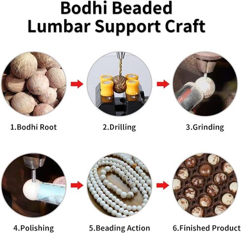 وسادة مقعد السيارة مطرزة من Bodhi، غطاء وسادة مقعد تدليك مربع كبير من الخرز الخشبي للمنزل/كراسي المكتب/وسادة مقعد السيارة والشاحنة مع قماش شبكي مسامي in Kuwait