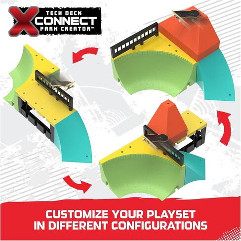 TECH DECK، ربع وعاء Ruckus X-Connect Park Creator، مجموعة منحدر قابلة للتخصيص والبناء مع لوحة أصابع حصرية، لعبة للأطفال للأعمار من 6 سنوات فما فوق in Kuwait