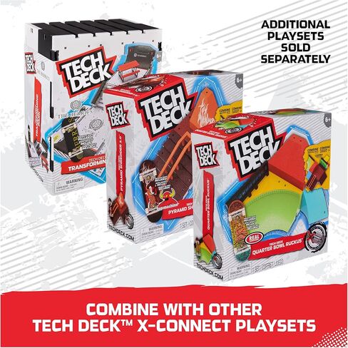 TECH DECK، ربع وعاء Ruckus X-Connect Park Creator، مجموعة منحدر قابلة للتخصيص والبناء مع لوحة أصابع حصرية، لعبة للأطفال للأعمار من 6 سنوات فما فوق in Kuwait