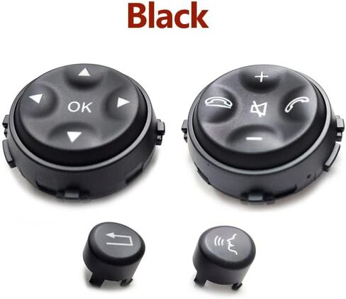 Black Interior Steering Wheel Button Replacement Kit Compatible for Mercedes-Benz W221 S- CLASS S550 S450 S600 S65 S350 S400 S500 CL550 CL630 2007-2010 in Kuwait