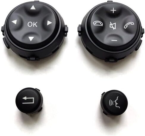 Black Interior Steering Wheel Button Replacement Kit Compatible for Mercedes-Benz W221 S- CLASS S550 S450 S600 S65 S350 S400 S500 CL550 CL630 2007-2010 in Kuwait