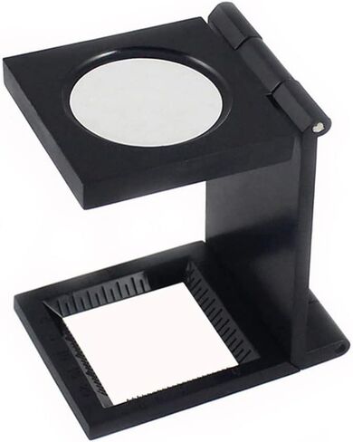 2 قطعة مكبر 10X صغير ثلاثي الطي، مكبر جيب محمول، عدسة مكبرة قابلة للطي مع مقياس للقراءة، والمنسوجات، والتجميع، وإصلاح الساعات، وأداة المجوهرات in Kuwait