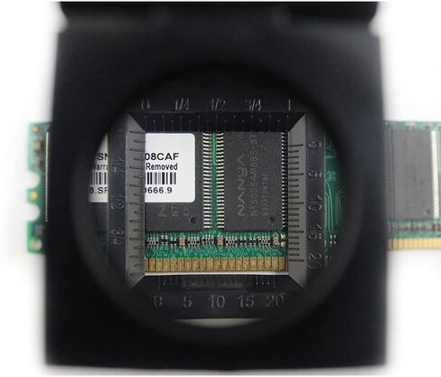 2 قطعة مكبر 10X صغير ثلاثي الطي، مكبر جيب محمول، عدسة مكبرة قابلة للطي مع مقياس للقراءة، والمنسوجات، والتجميع، وإصلاح الساعات، وأداة المجوهرات in Kuwait