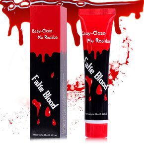 Halloween Fake Blood Makeup,Liquid Dripping Fake Blood Washable,Dark Fake Blood for Clothes Vampire Zombie Cosplay Costume Party Stage Realistic Monster Special Effects SFX Makeup