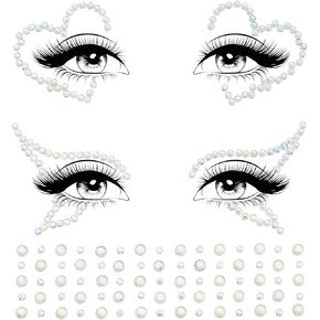 Leg Avenue Women's Adhesive Face Jewels Sticker, Ayla, One Size