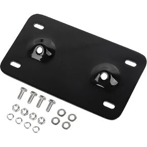 Black Motorcycle Laydown License Plate Mount Bracket Kit for Harley Touring Road King Electra Glide Street Glide Road Glide 1999-2008