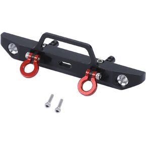 Aluminum Alloy Front Bumper for Axial SCX24 Deadbolt AXI90081 1/24 RC Crawler Car Upgrades (Black)