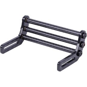 1/10 LCG Bumper, 1/10 RC Crawler Carbon Fiber Front Bumper, Optimum Approach Angle Bumper, for 1/10 RC Crawler Axial SCX10 TRX4 LCG Dodge Power Wagon Cab Cliffhanger Body (Black)