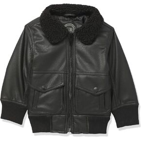 URBAN REPUBLIC Boys Faux Leather Aviator Jacket
