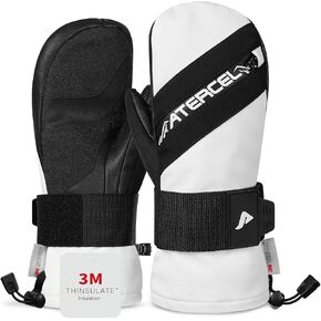 ATERCEL Ski Gloves for Men and Women, Waterproof Snow Gloves Mitten with 3M Thinsulate, Tough Outdoors Winter Gloves Suitable for Skiing Snowboarding Snowmobiling Ice Scraping