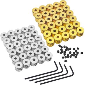 60 pcs Locking Pin Backs, DaKuan Pin Locks, Gold and Silver 30 Pieces Each, Lapel Pin Backs, Pin Backing, Accessories for Badges or Medals (6 × 5 mm)
