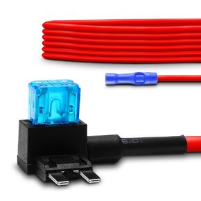 True Mods Headlight DRL Adapter Harness Kit Compatible with Jeep Wrangler JK CJ TJ [2 x 15A Mini Blade Fuses] [Plug N Play] Wiring for Headlights with Integrated LED Running Lights