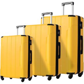 4-Piece Set Hardside Spinner, Expandable Hardside Suitcase with Spinner Wheels, Carry On Suitcase Hardside Luggage with TSA Lock, Lightweight Hardshell Luggage (16", 20", 24", 28") black