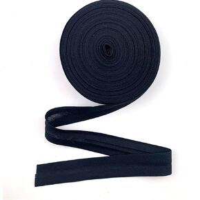 Heyiwell 20mm 20Meter Cotton Single Fold Bias Tape Bias Binding for Sewing Seaming DIY Garment Accessories,Black in Kuwait