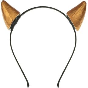 Merroyal Animal Horns Headband for Halloween Fancy Dress Cosplay, Adjustable Size (Gold)