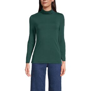 Lands' End Women LWCM Shaped Turtleneck White Regular X-Large