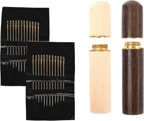 حقيبة إبرة خياطة كبيرة من SAPOCHE - 24 قطعة: تتميز بإبر ذاتية الخيط للخياطة اليدوية، هذه الإبر سهلة الخيط مثالية للتطريز والحرف اليدوية وجميع احتياجات الخياطة الخاصة بك. in Kuwait