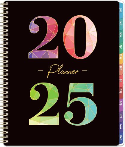 مخطط 2025 - مخطط 2025 أسبوعيًا وشهريًا من يناير إلى ديسمبر 2025، 9 × 11 بوصة، مخطط 2025 مع جيب داخلي، علامات تبويب مطلية ملونة in Kuwait