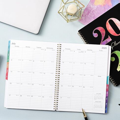 مخطط 2025 - مخطط 2025 أسبوعيًا وشهريًا من يناير إلى ديسمبر 2025، 9 × 11 بوصة، مخطط 2025 مع جيب داخلي، علامات تبويب مطلية ملونة in Kuwait