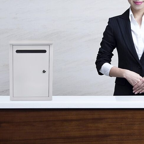 صندوق إسقاط معدني من فاسموف، صندوق اقتراحات، صندوق بريد داخلي، صندوق قفل آمن، صندوق الاقتراع، صندوق التبرعات، 10.2 × 3.9 × 14.2 بوصة in Kuwait