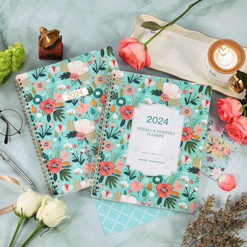2025 Planner - 2025 Planner Weekly and Monthly from January to December 2025, 9" x 11", Planner 2025 with Inner Pocket, Colorful Coated Tabs in Saudi Arabia