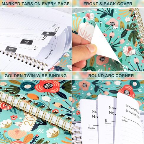 2025 Planner - 2025 Planner Weekly and Monthly from January to December 2025, 9" x 11", Planner 2025 with Inner Pocket, Colorful Coated Tabs in Saudi Arabia