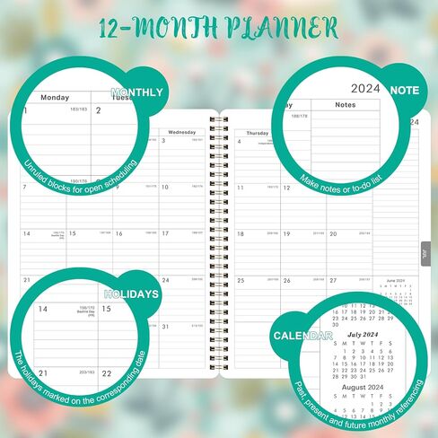 2025 Planner - 2025 Planner Weekly and Monthly from January to December 2025, 9" x 11", Planner 2025 with Inner Pocket, Colorful Coated Tabs in Saudi Arabia