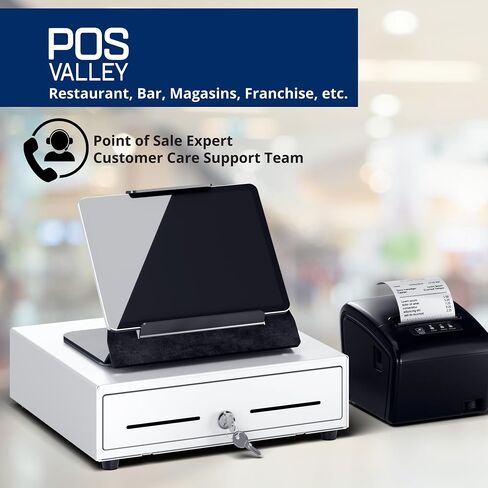 13“ Electronic Auto Open Cash Register Drawer for Point of Sale System - 4 Bill 5 Coin Cash Tray, Removable Coin Compartment, 24V, RJ11/RJ12 Key-Lock, 1 Media Slot, for Small Shops (Black) in Saudi Arabia