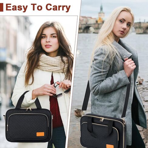 Bible Cover for Women, Large Bible Case with Detachable Pen Slot Shoulder Strap, Bible Carrying Case for Girls Study Bible, Black in Kuwait