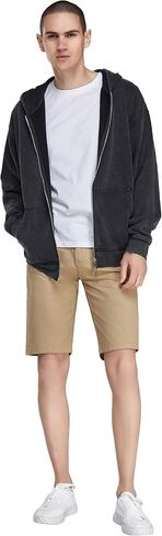 Men's Slim Fit Casual Shorts 100% Cotton Flat Front Shorts with Slant Pockets in Saudi Arabia