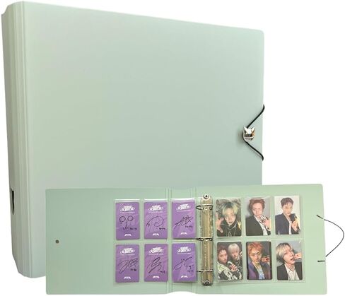 K-KEEP [A5 Extra Wide] 6 Pocket/5 Pocket Binder - [1.5 Inch] - [Minimalist Series] - D-Ring Compact Beginner Friendly Kpop Photocard Collector Binder for OT5 or OT6 Collector (Icy Blue) in Saudi Arabia