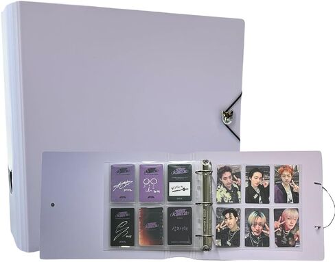 K-KEEP [A5 Extra Wide] 6 Pocket/5 Pocket Binder - [1.5 Inch] - [Minimalist Series] - D-Ring Compact Beginner Friendly Kpop Photocard Collector Binder for OT5 or OT6 Collector (Icy Blue) in Saudi Arabia