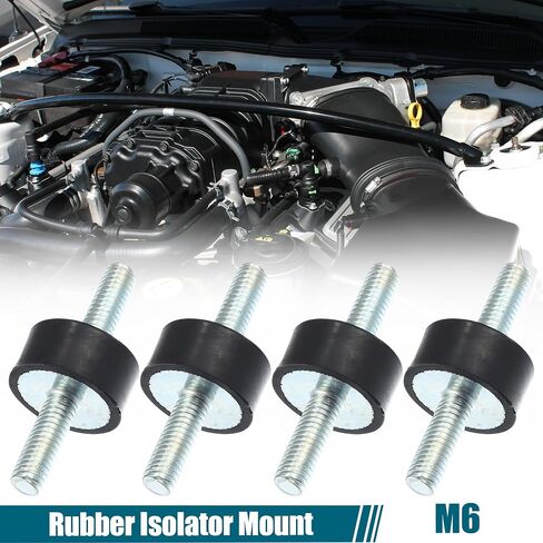 X AUTOHAUX 4pcs M6 Car Anti Vibration Rubber Isolator Damper 20x8mm Rubber Bobbin Mount Shock Absorb Mounts for Compressors VV Engines in Saudi Arabia