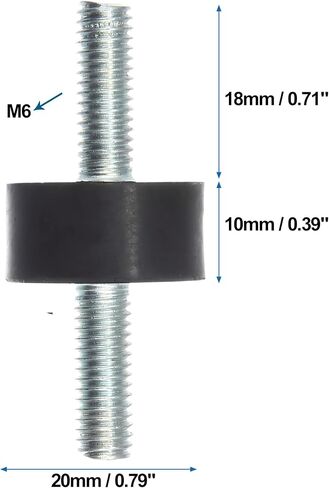 X AUTOHAUX 4pcs M6 Car Anti Vibration Rubber Isolator Damper 20x8mm Rubber Bobbin Mount Shock Absorb Mounts for Compressors VV Engines in Saudi Arabia
