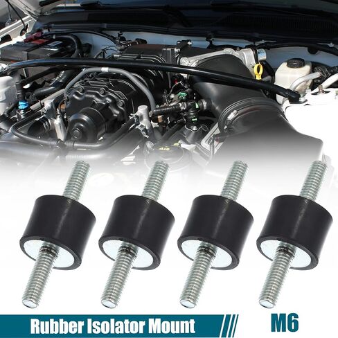 X AUTOHAUX 4pcs M6 Car Anti Vibration Rubber Isolator Damper 20x8mm Rubber Bobbin Mount Shock Absorb Mounts for Compressors VV Engines in Saudi Arabia
