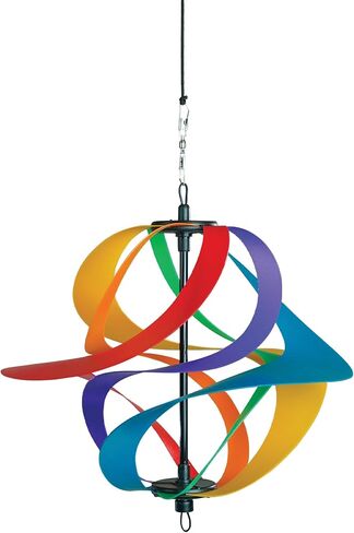 In the Breeze 2479 — Silver Sparkle Double Vortex Spinner — Mesmerizing and Colorful Hanging Wind Spinner… in Saudi Arabia